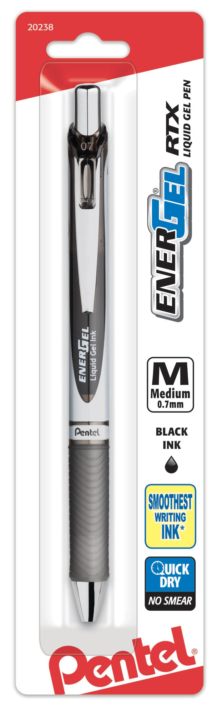 EnerGel RTX Refillable Liquid Gel Pen, 0.7mm, Black Ink 3-pk – Pentel of  America, Ltd.