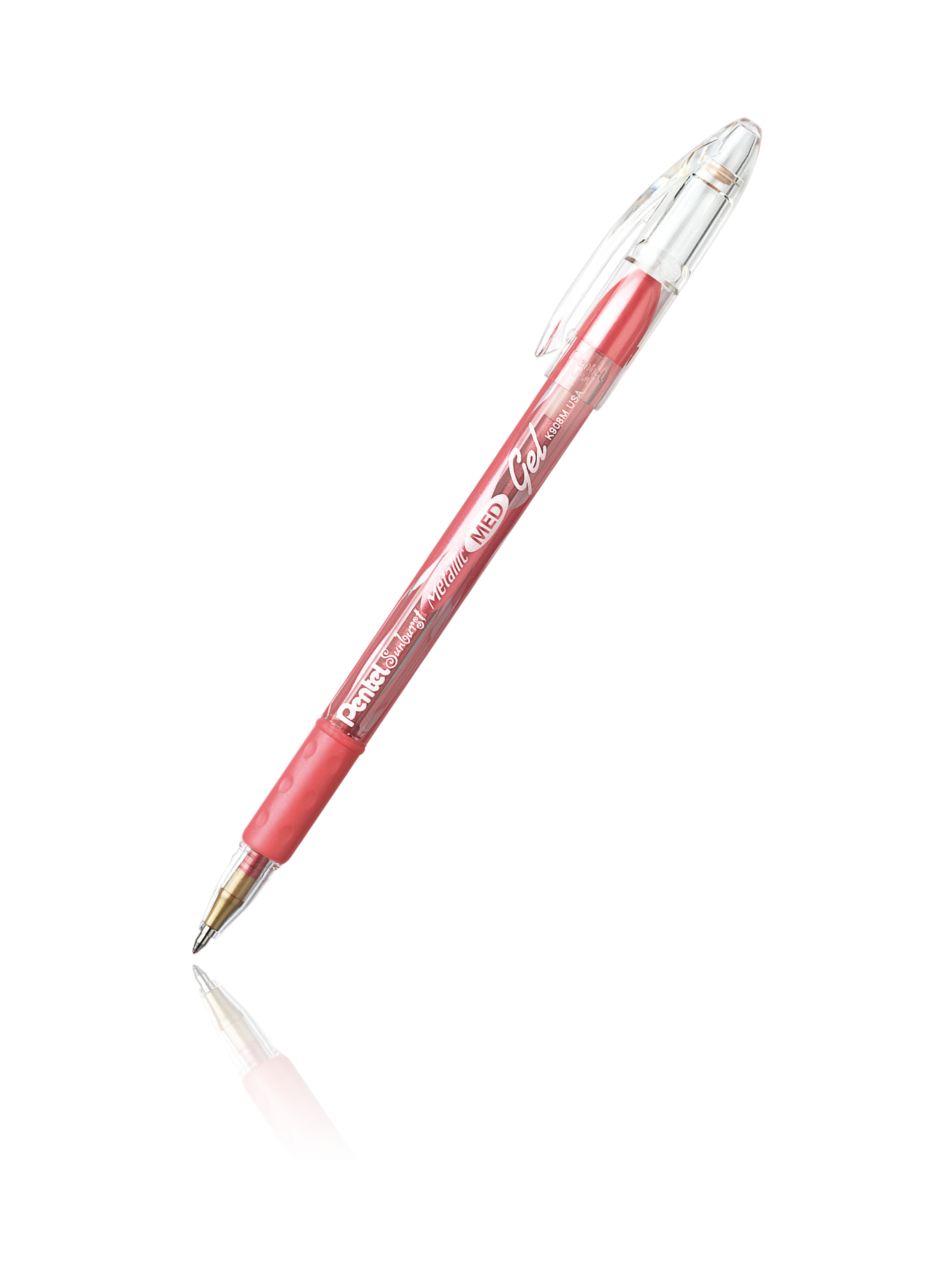 Pentel Sparkle Pop Metallic Gel Pen Black-Red