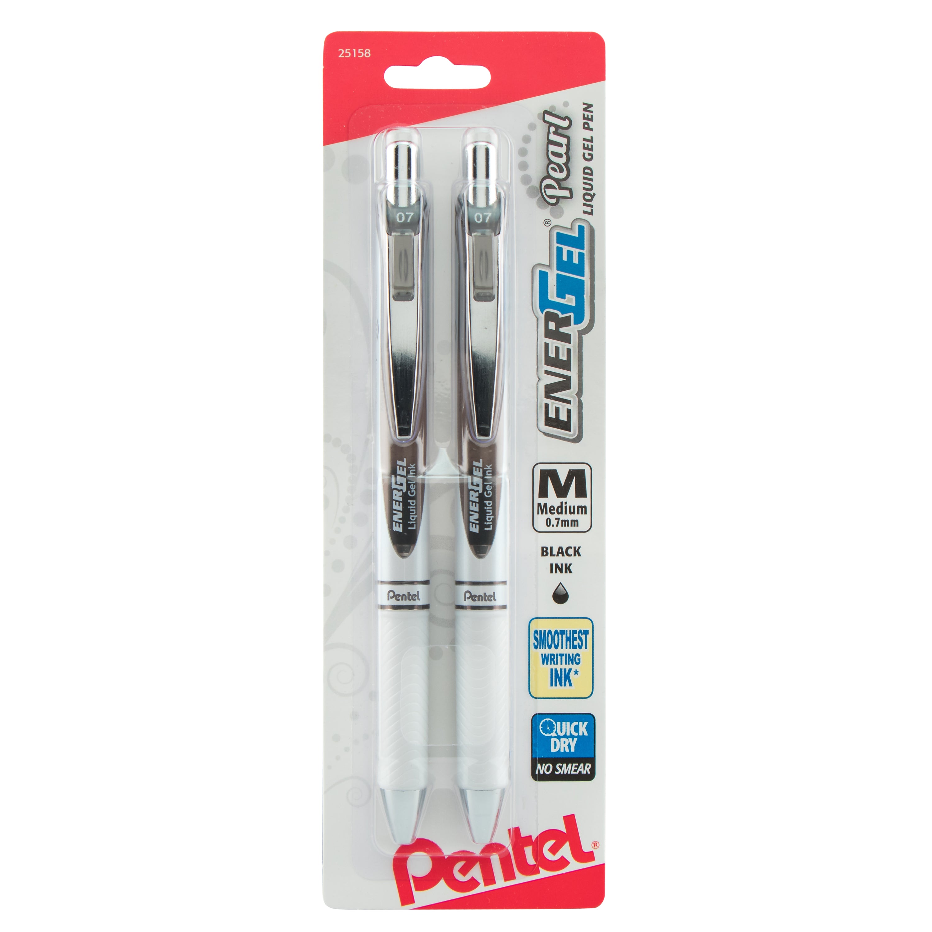 Pentel Black Fast Drying Gel Pen Set