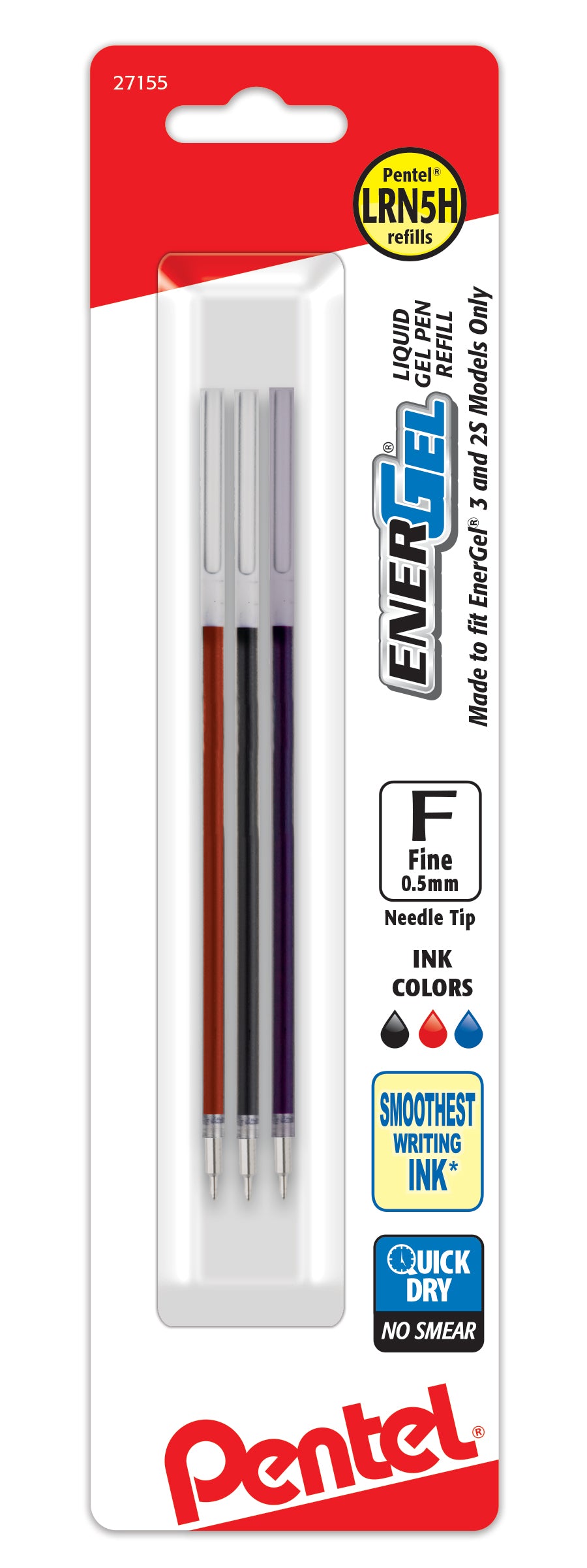 Refill Ink - For BLC35 EnerGel 3 & BLW355 EnerGel 2S, (ABC) Ink, 3-Pk –  Pentel of America, Ltd.