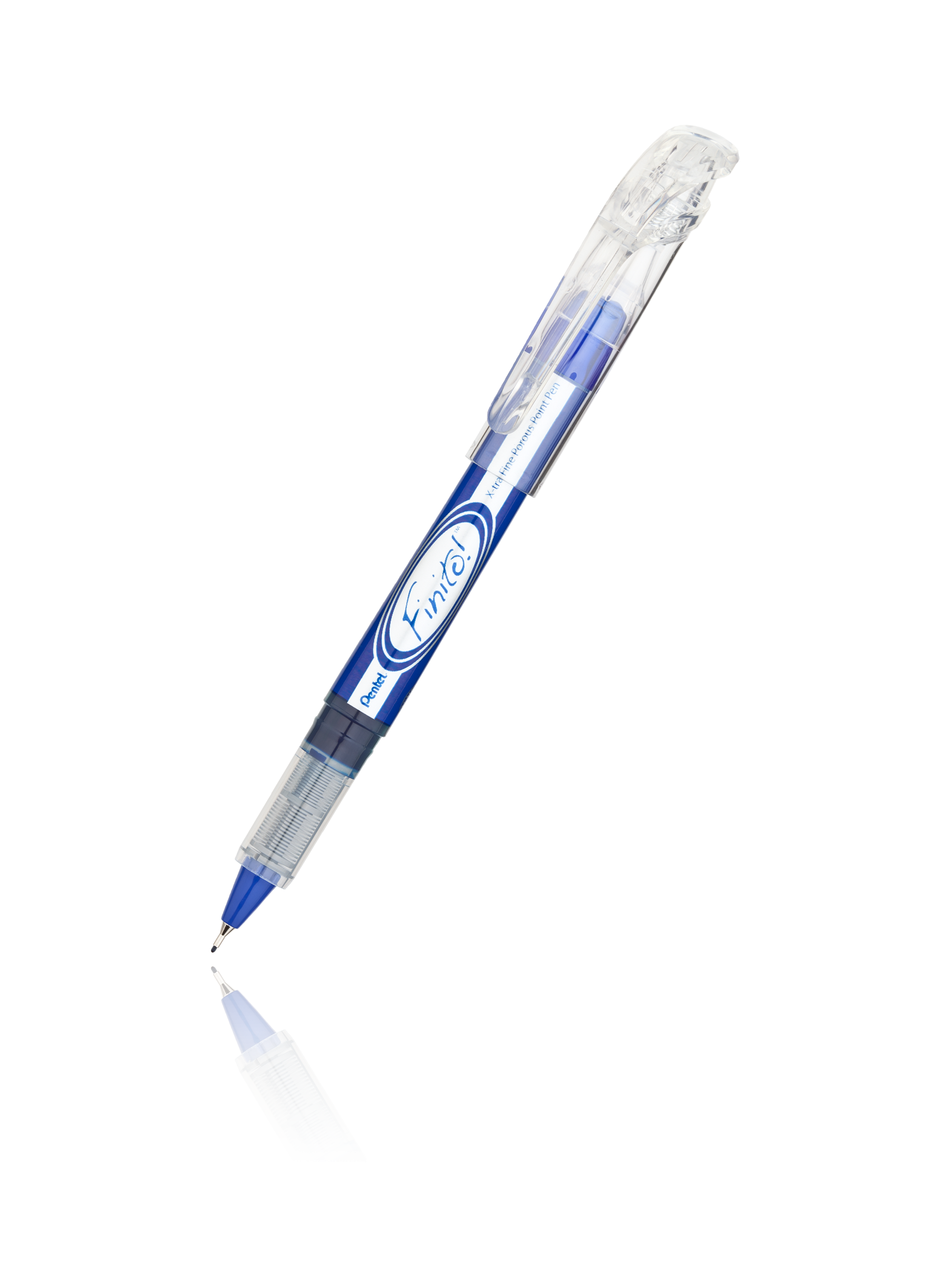 Pentel® Finito Porous Point Pens, Extra-Fine, Blue Ink, Dozen (SD98C)
