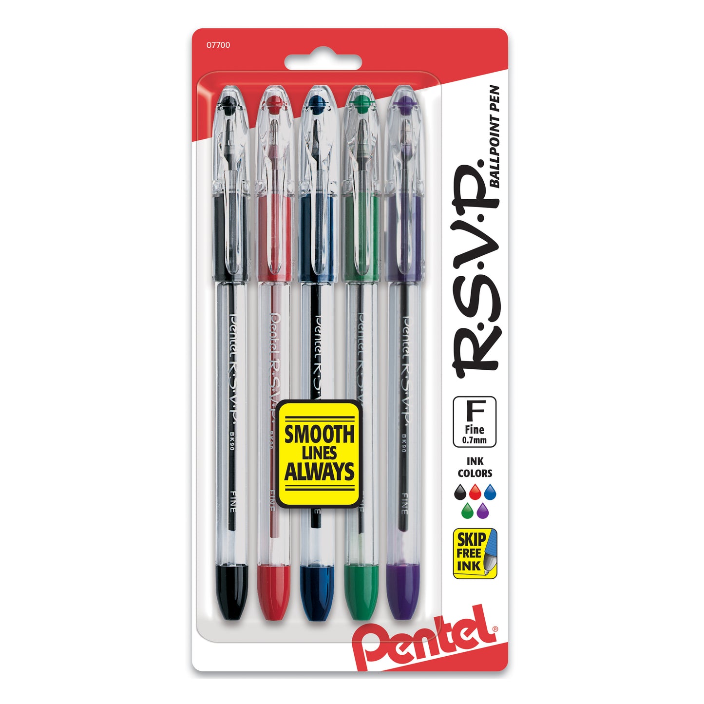 R.S.V.P.® Ballpoint Pens, 5 Pack Assorted Colors