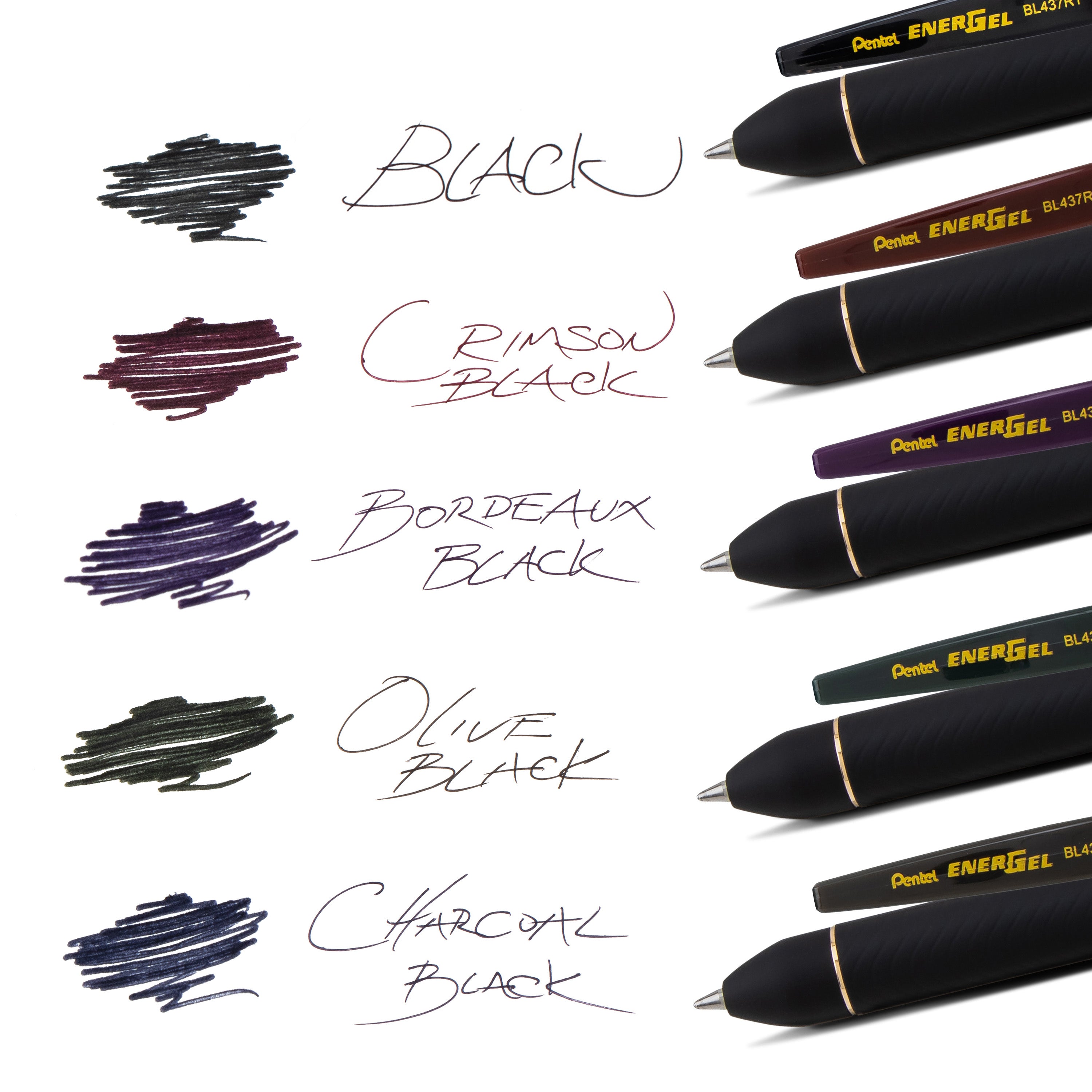 EnerGel Kuro Liquid Gel Pen, Shades of Black, 5-pk – Pentel of