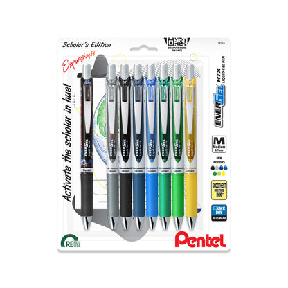 EnerGel Expressions (0.7mm) Medium Line, Assorted Ink, 8-Packs