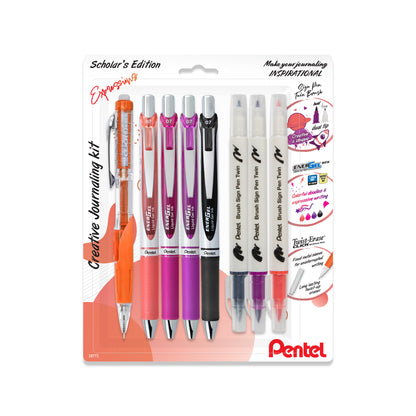 EnerGel Expressions (0.7mm) Medium Line, Assorted Ink, 8-Packs