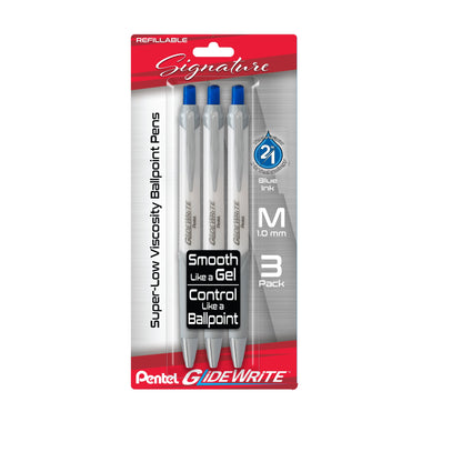 GlideWrite Signature Ballpoint Pen 3-pk