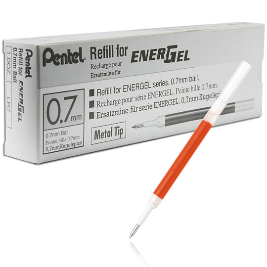 Refill Ink for EnerGel Liquid Gel Pen, (0.7mm), Metal Tip, Box of 12