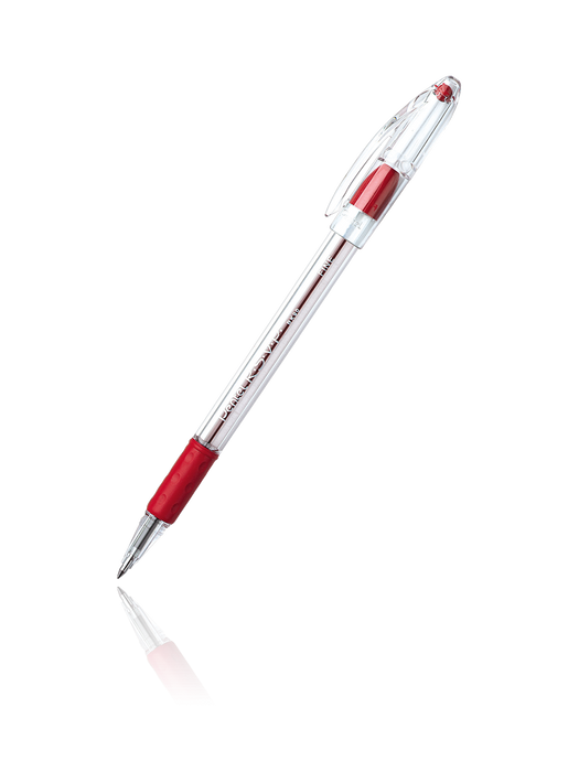 Pentel R.S.V.P. Ballpoint Pens Fine Point 0.7 mm Clear Barrel Red