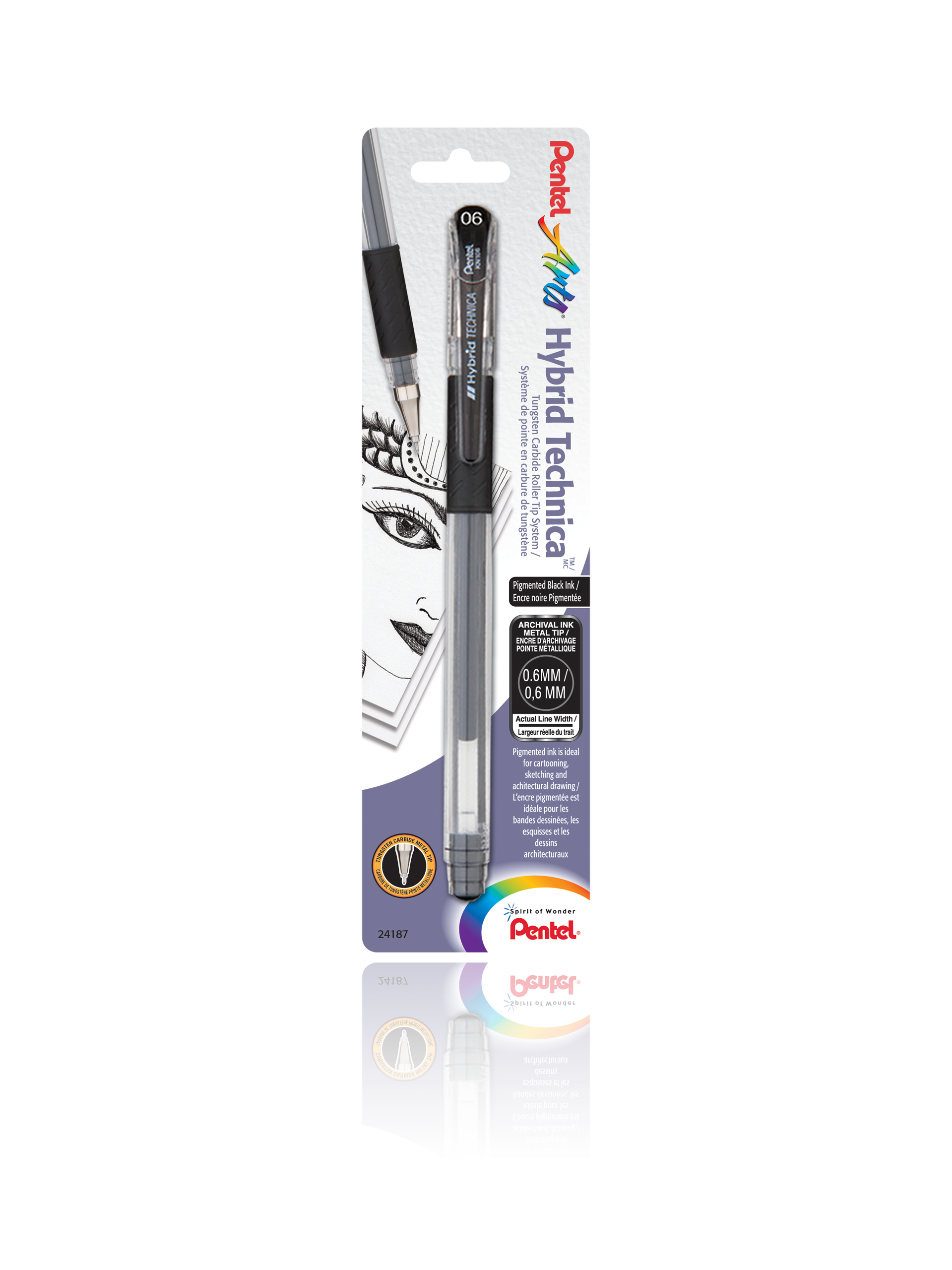 Pentel Hybrid Milky Gel Pen - 0.8 mm - 7 Color Bundle