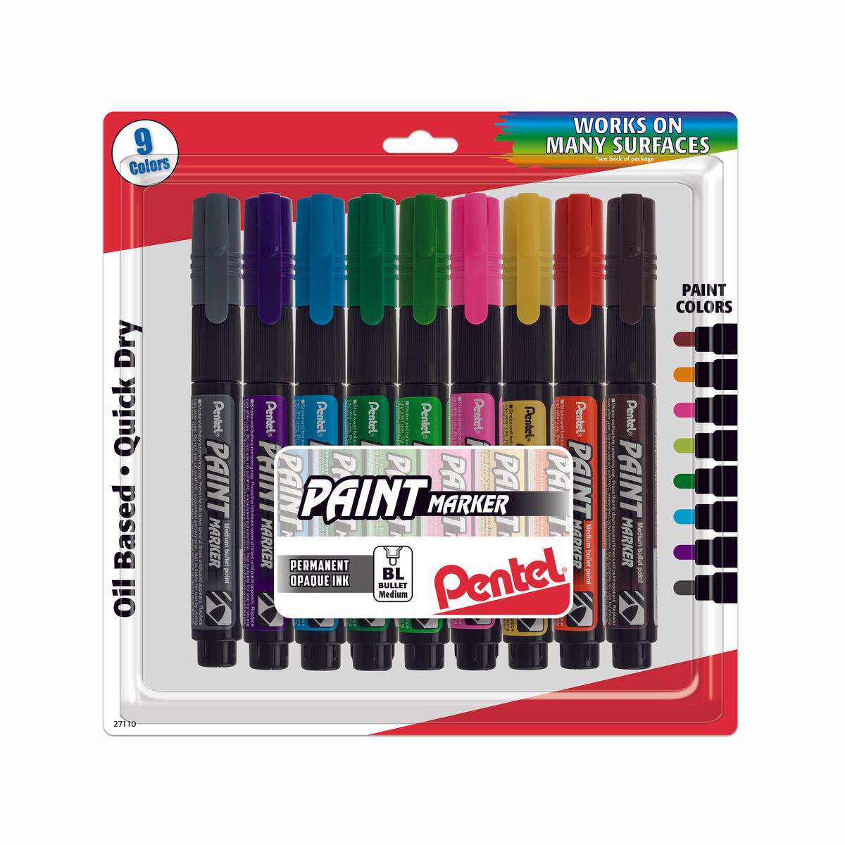 Pro Art Bullet Point Markers 100/Pkg