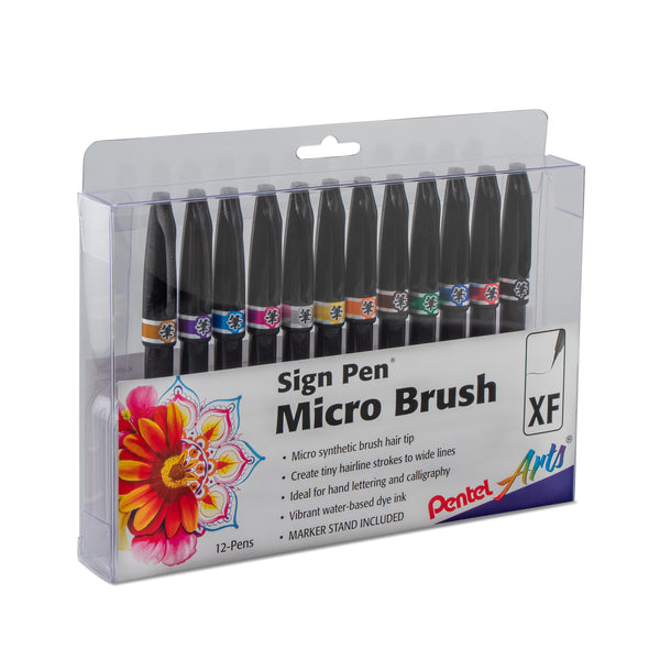 Pentel Micro Brush Tip Sign Pens