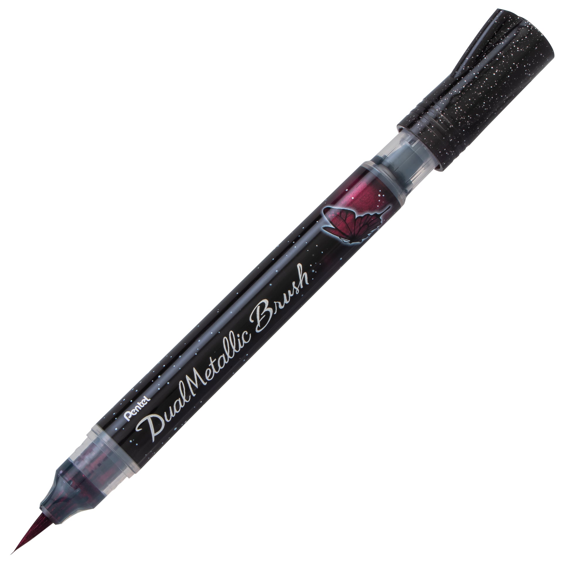  Pentel XFP9L Brush Pen, Pentel Brush, Red Ink, Medium Point,  1.6 x 9.1 x 0.6 inches (40 x 230 x 15 mm) : Office Products