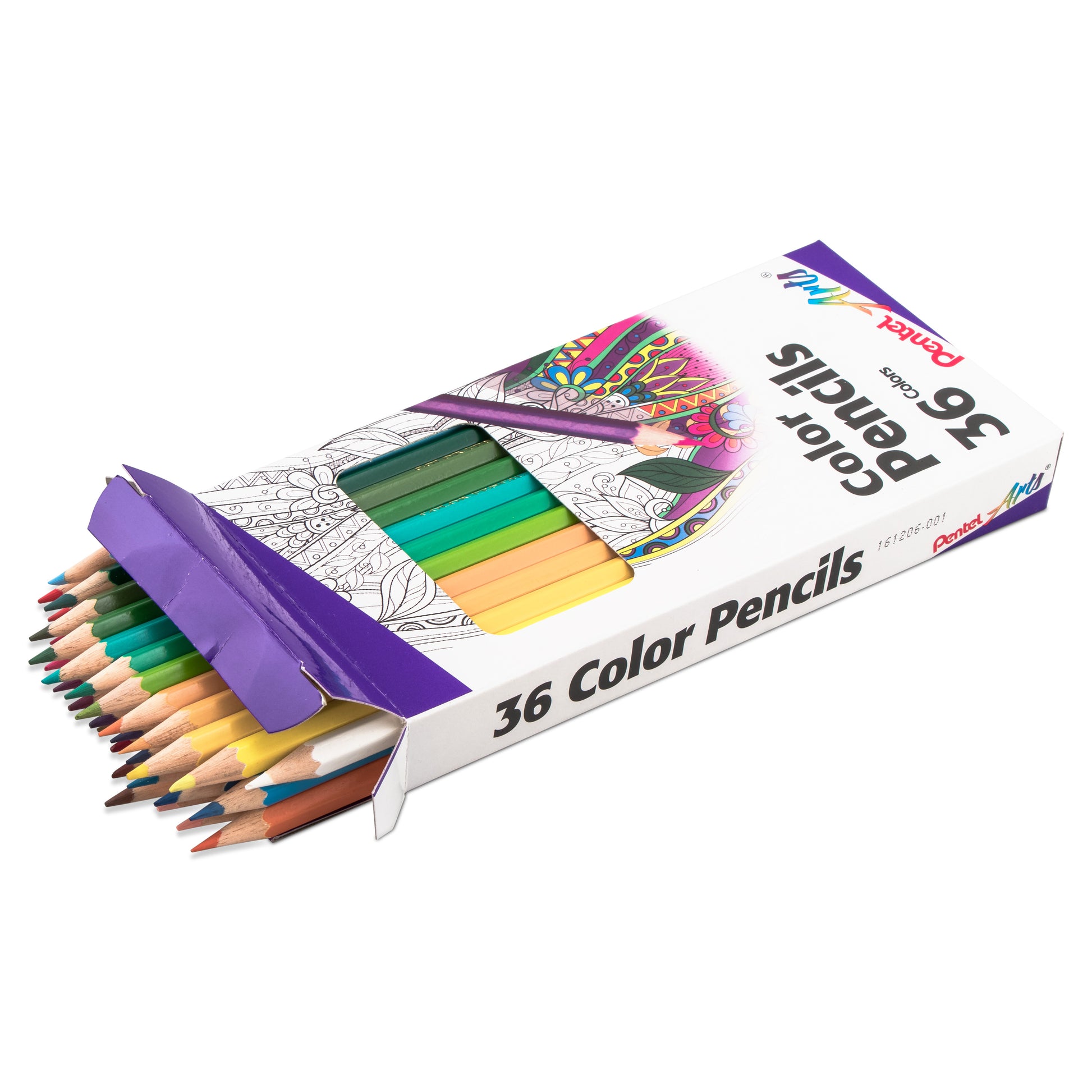 Lápices De Colores De Madera Pentel Arts Cb8-12-est 12 Pzas