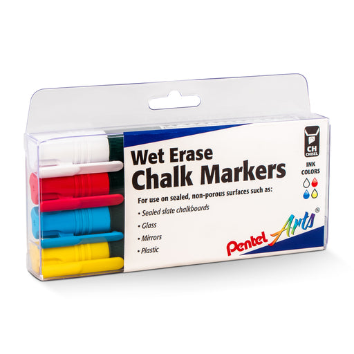 Pentel PROGear Wet-Erase Liquid Chalk Marker - Jumbo Marker  PENSMW56PGPC4M1, PEN SMW56PGPC4M1 - Office Supply Hut
