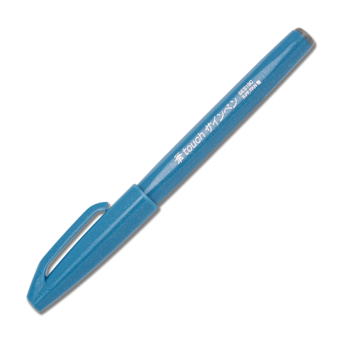 Sign Pen® Brush Tip - Sky Blue Ink – Pentel of America, Ltd.