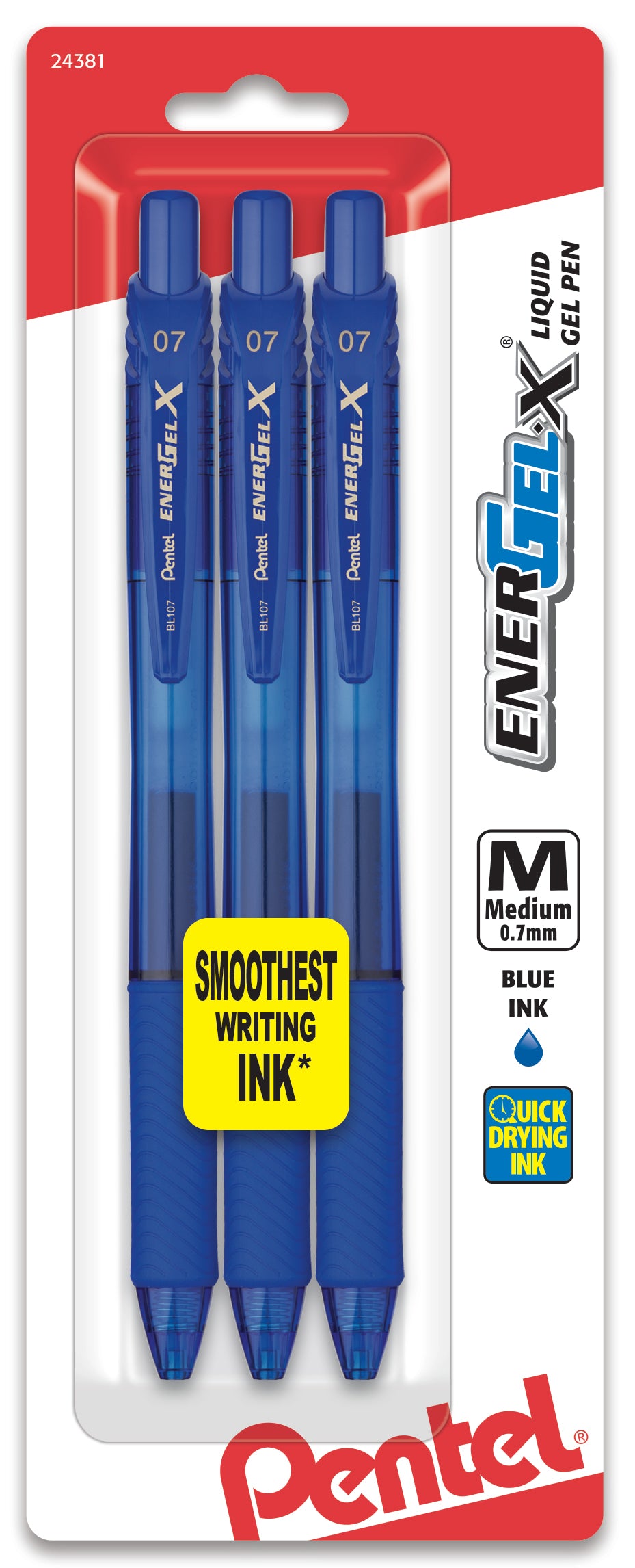 Pentel energel pens 0.7 outlet metal tip blue