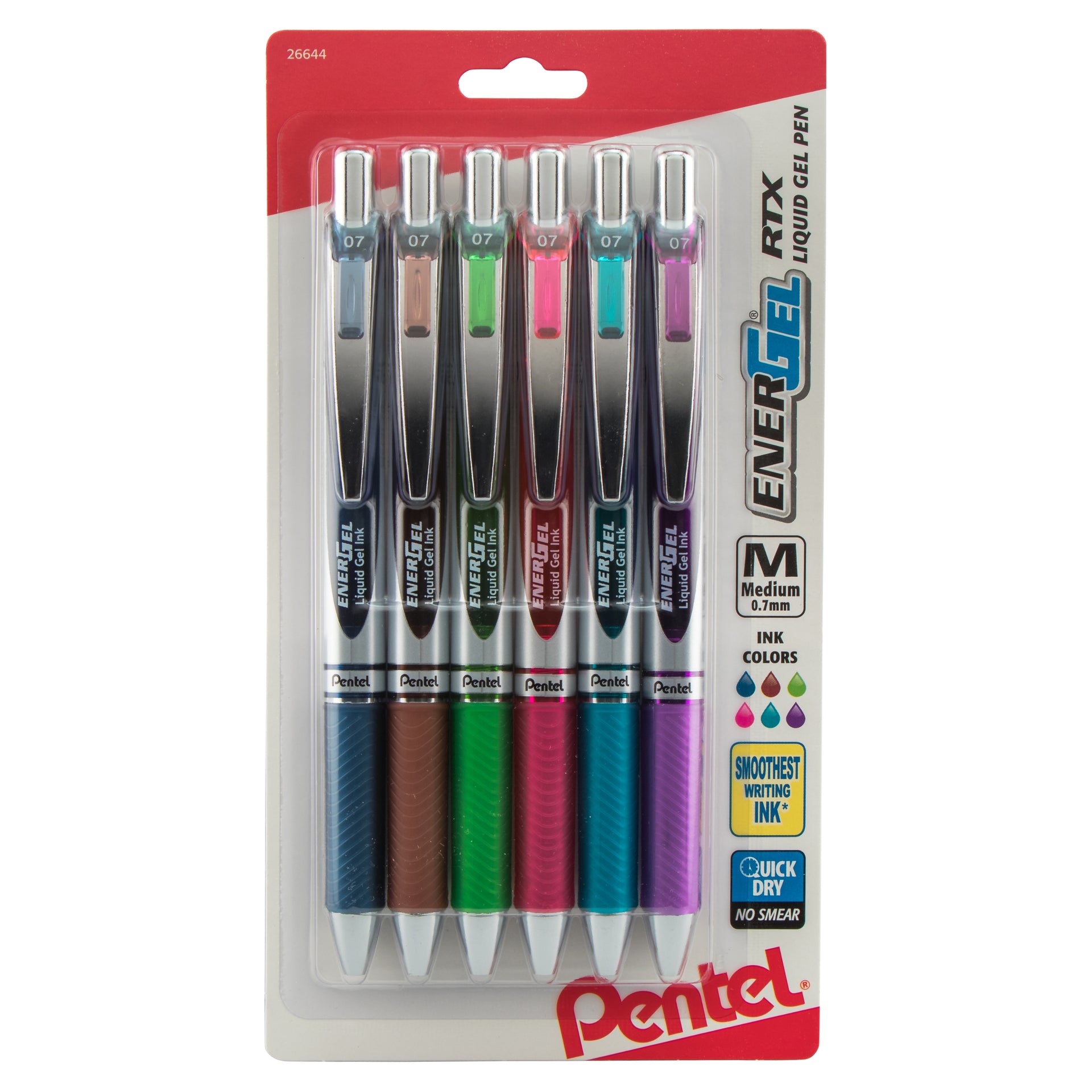 8 New Color Set Pentel Energel RTX Retractable Gel Roller Ball Pen