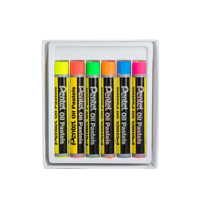 Pentel Arts Fluorescent Oil Pastels 6-pk