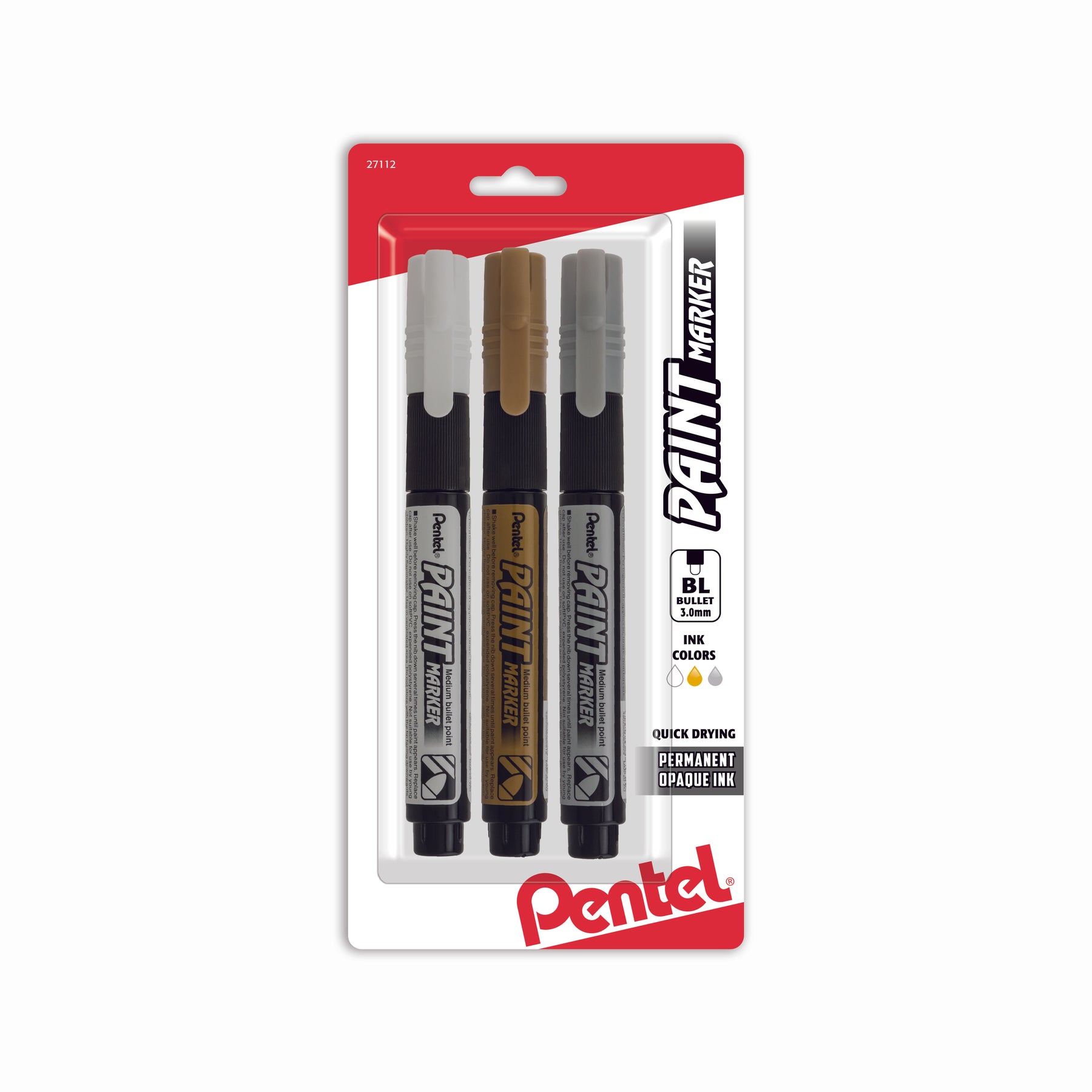 Signature Metallic Outline Paint Markers, Bullet Tip, Assorted Colors,  6/Pack - Office Express Office Products